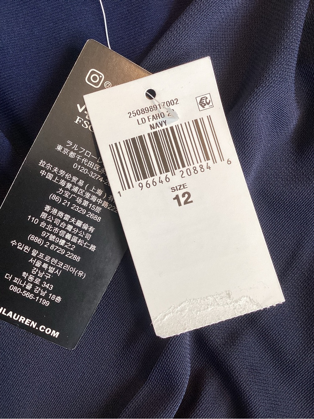 Lauren Ralph Lauren Navy Long-Sleeve Wrap Dress - Picture 7 of 7
